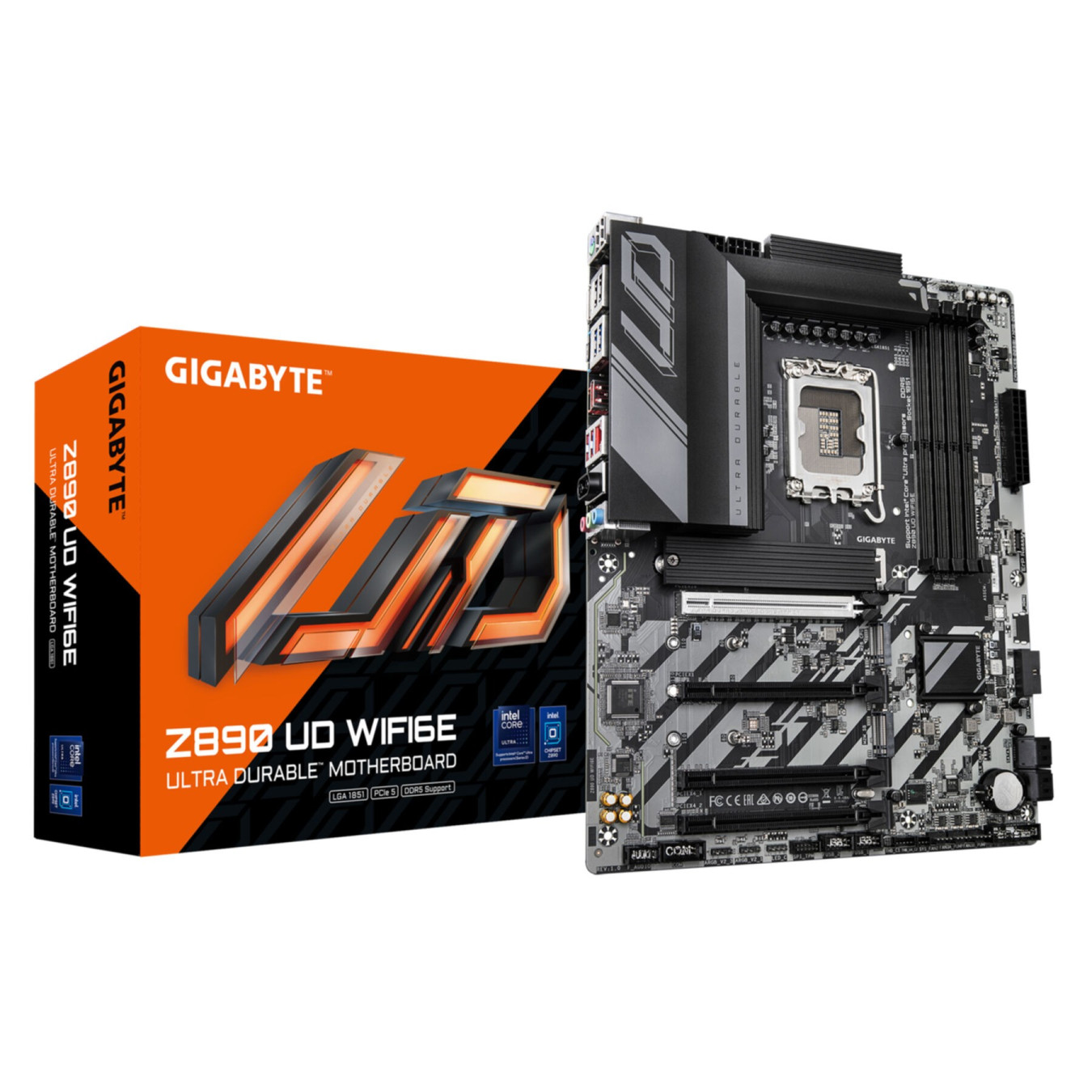 GIGABYTE GA-Z890 UD WIFI6E - LGA1851 ATX Motherboard, DDR5, 4x DIMM, 256GB Max, WiFi 6E — Buy in Cyprus with Fast Delivery