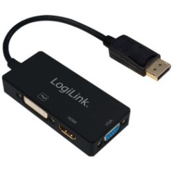 Buy Logilink 4K DisplayPort 1.2 to DVI HDMI VGA Adapter in Cyprus, Nicosia, Limassol, Larnaka, Pafos