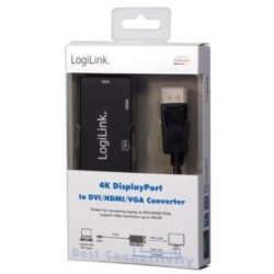 Buy Logilink 4K DisplayPort 1.2 to DVI HDMI VGA Adapter in Cyprus, Nicosia, Limassol, Larnaka, Pafos