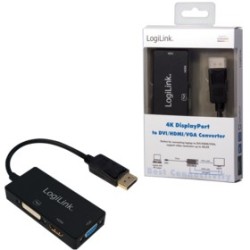 Buy Logilink 4K DisplayPort 1.2 to DVI HDMI VGA Adapter in Cyprus, Nicosia, Limassol, Larnaka, Pafos