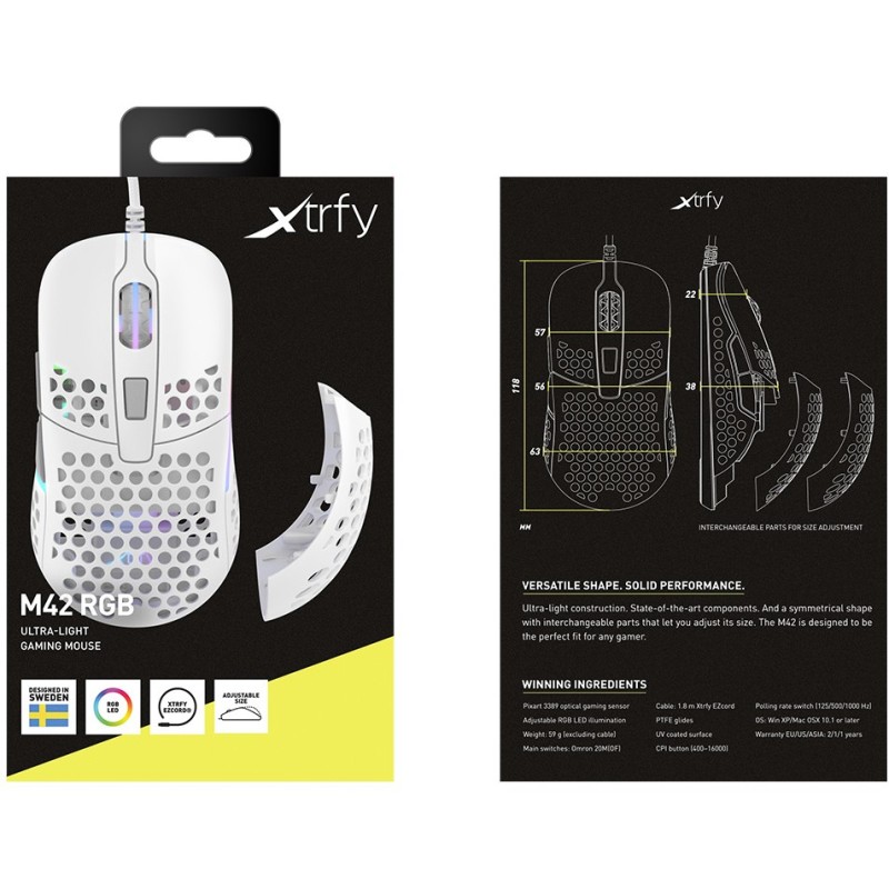 Buy CHERRY Xtrfy MSM M42 RGB - MSM M42 - Corded, White, RGB in Cyprus, Nicosia, Limassol, Larnaka, Pafos