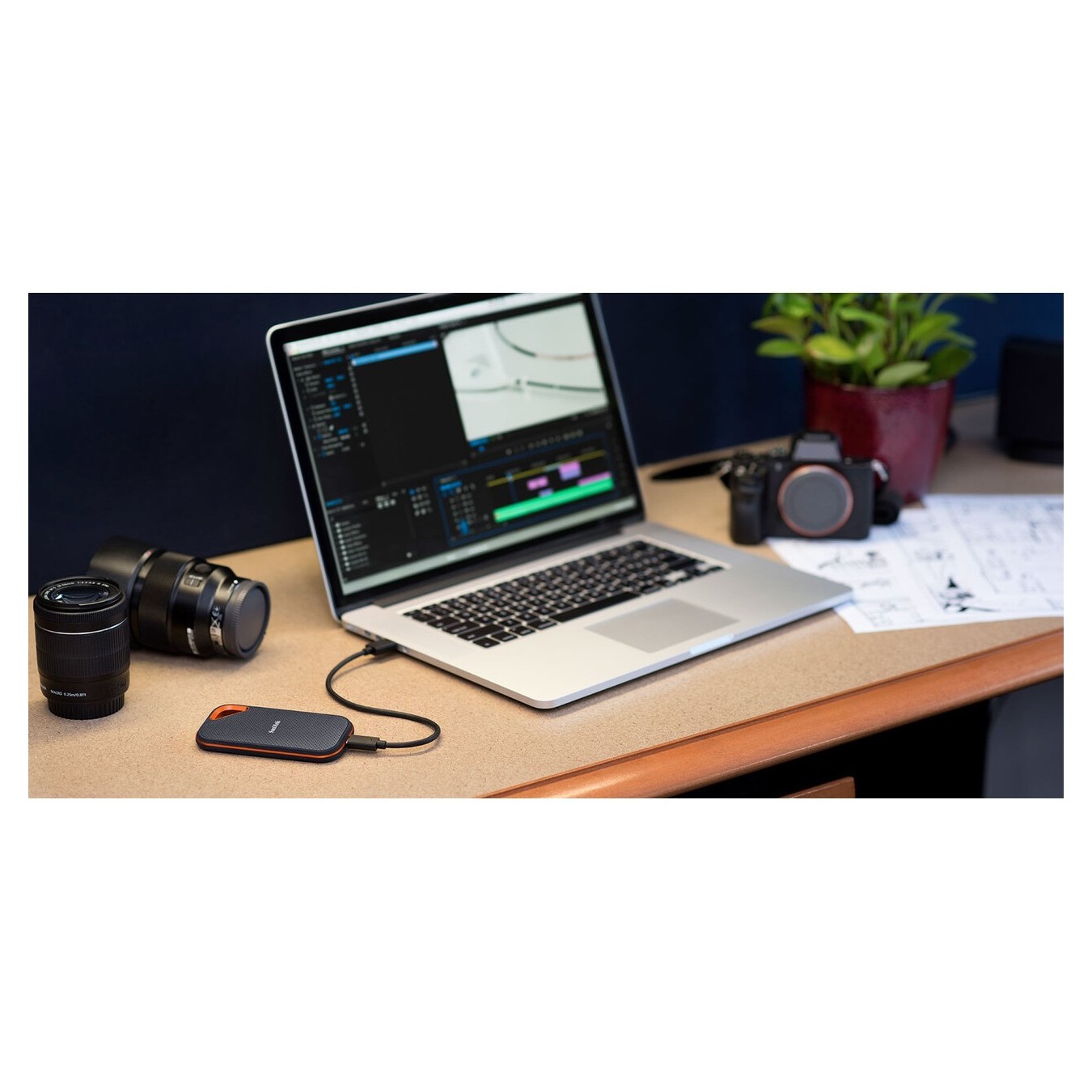 SanDisk SDSSDE81-4T00-G25 Portable NVMe SSD – 4TB 20Gbps | Armenius Store