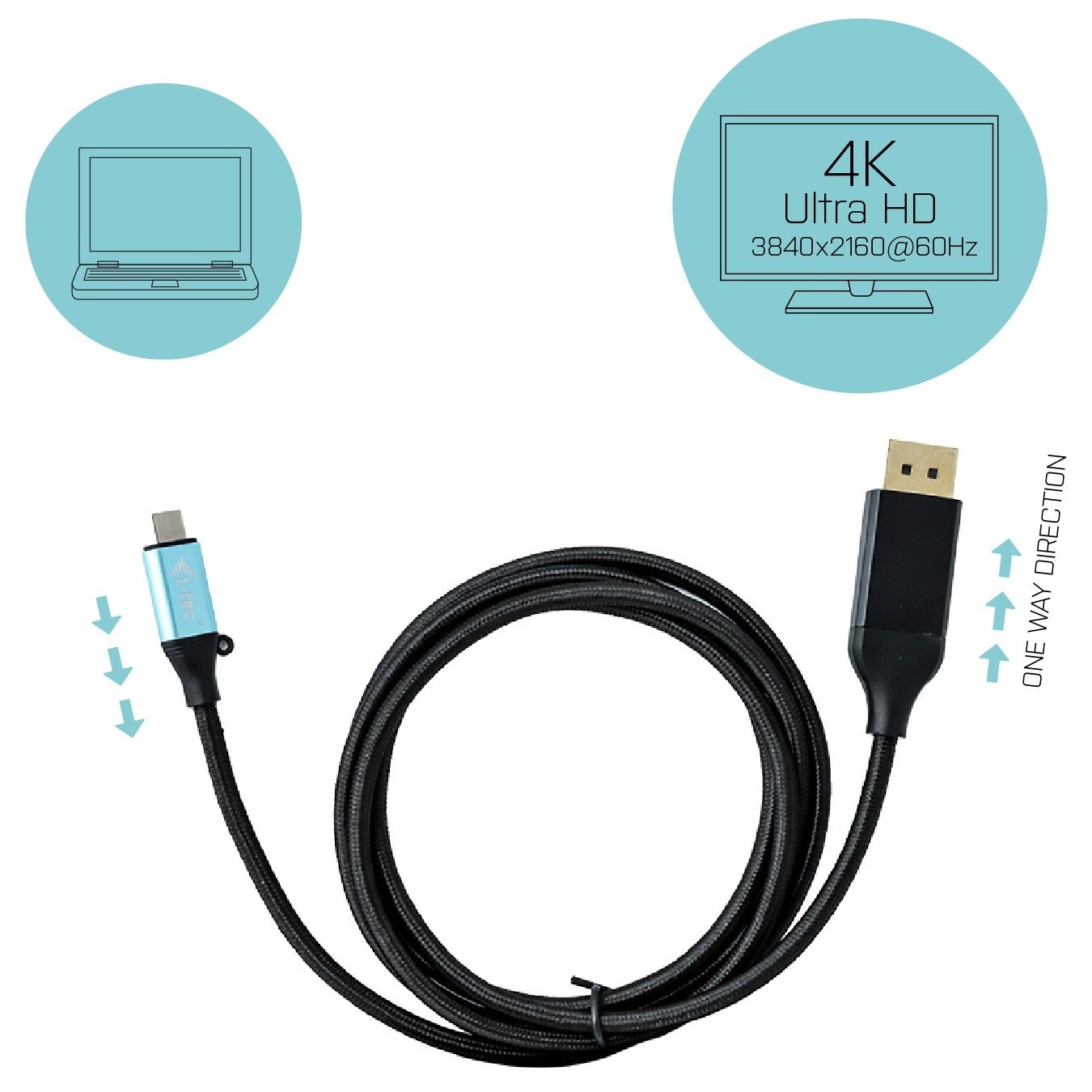 I-TEC USB-C to DP Cable 150cm - USB-C to DisplayPort 1.5m — Buy in Cyprus with Fast Delivery
