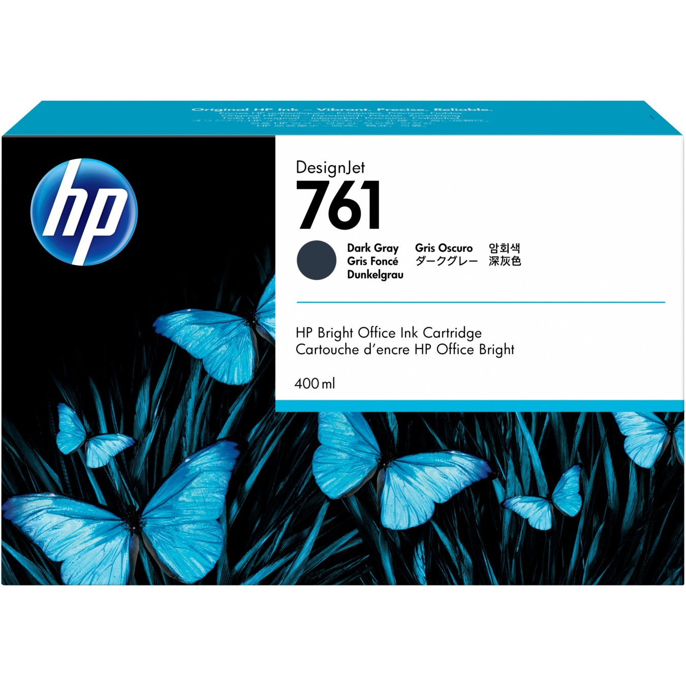 HP 761 Original Ink Cartridge - 761 - Gray, 400 ml, Standard Capacity, 1-Pack — Buy in Cyprus with Fast Delivery