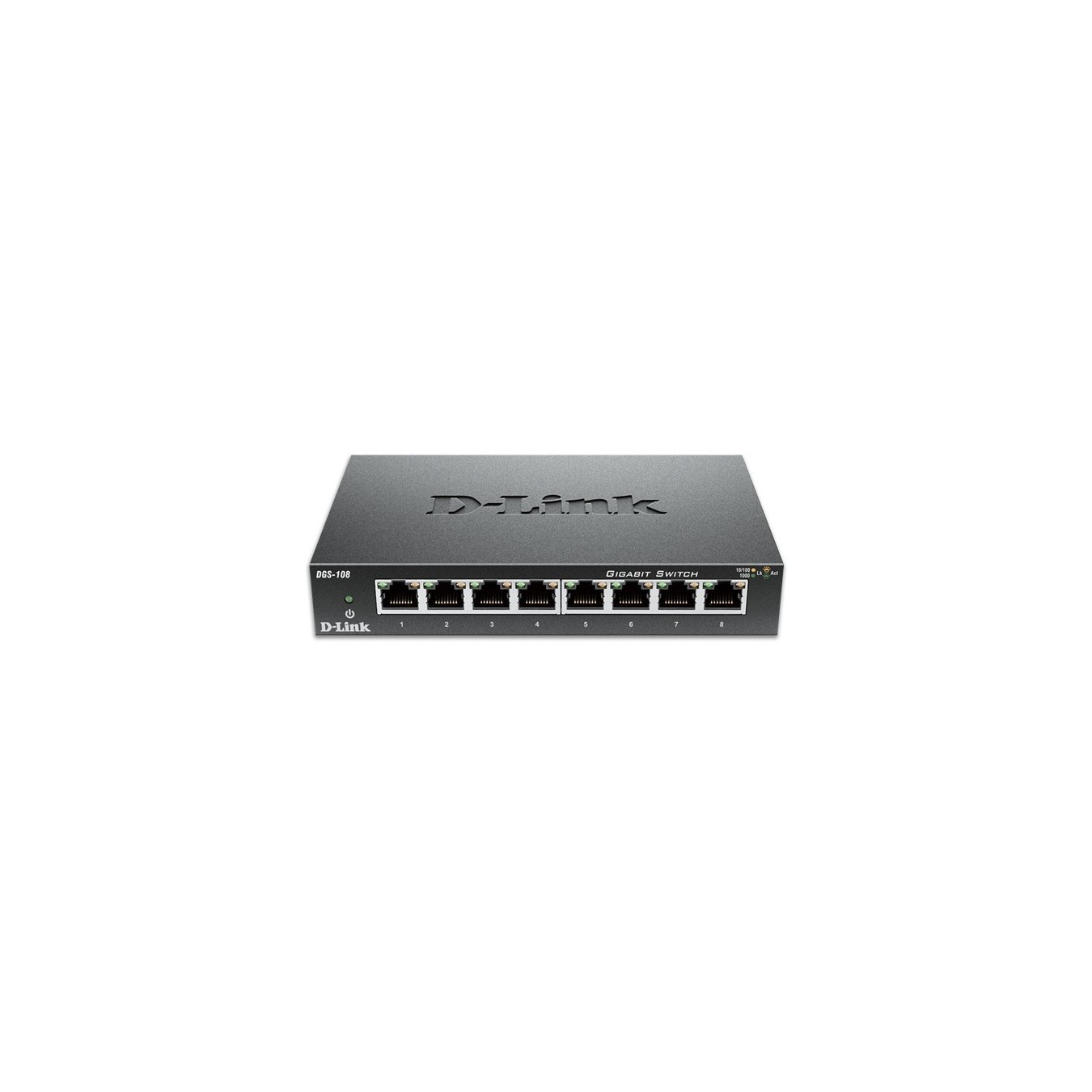 D-Link DGS-108 8-Port Gigabit Ethernet Switch - DGS-108 - Fanless, Unmanaged, Desktop — Buy in Cyprus with Fast Delivery