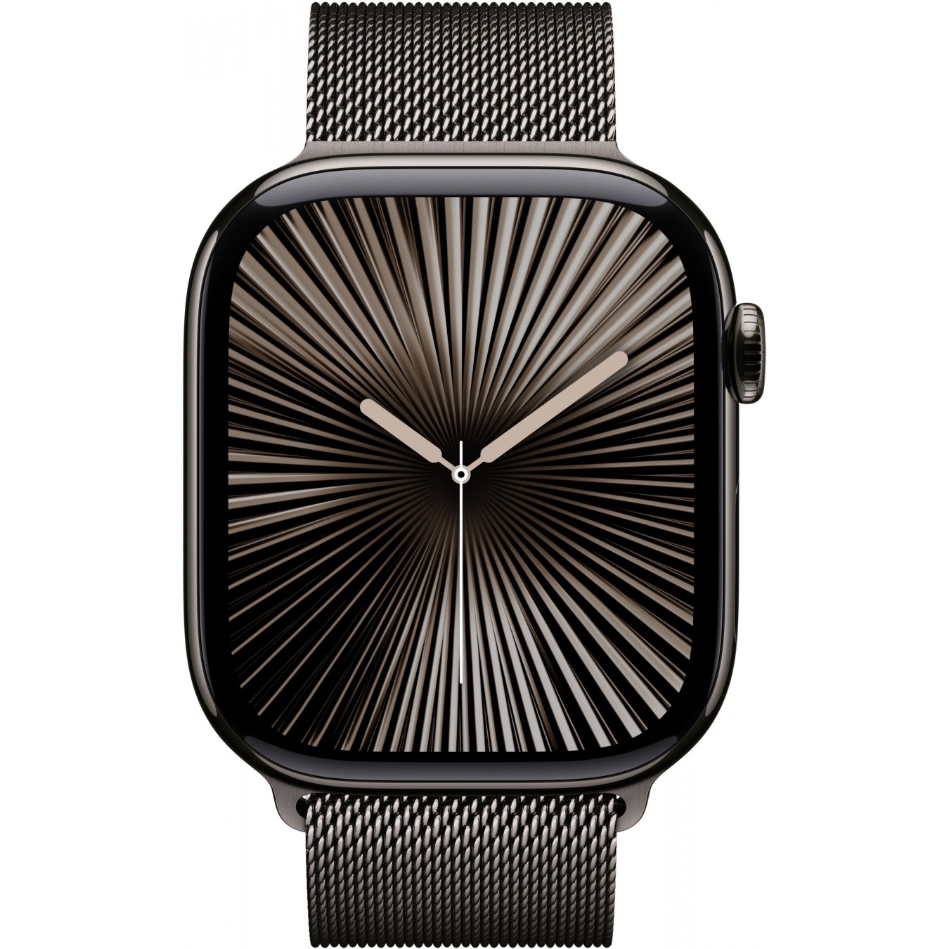 Apple Watch Series 10 46mm Slate Titanium Case with Slate Milanese Loop - GPS + Cellular, S/M