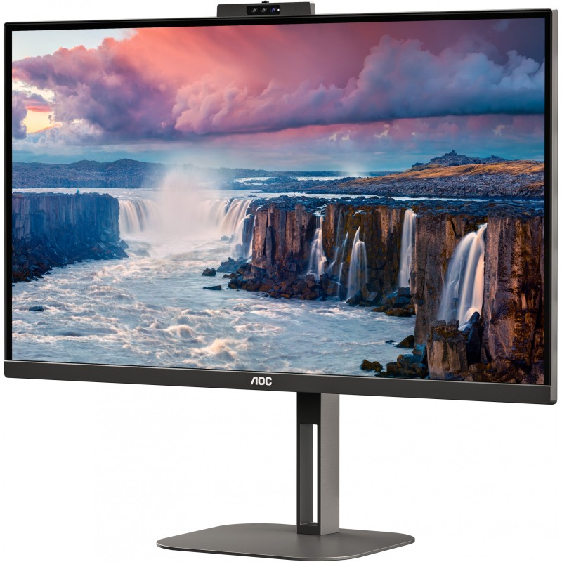 Buy AOC 27-inch IPS Monitor - Q27V5CW - Black, 16:9, HDMI/DP/USB-C WebCam in Cyprus, Nicosia, Limassol, Larnaka, Pafos