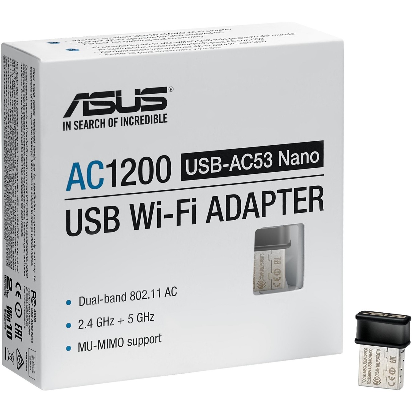 ASUS USB-AC53 Nano - USB-AC53 Nano - Dual-band Wireless USB 3.0 Adapter — Buy in Cyprus with Fast Delivery