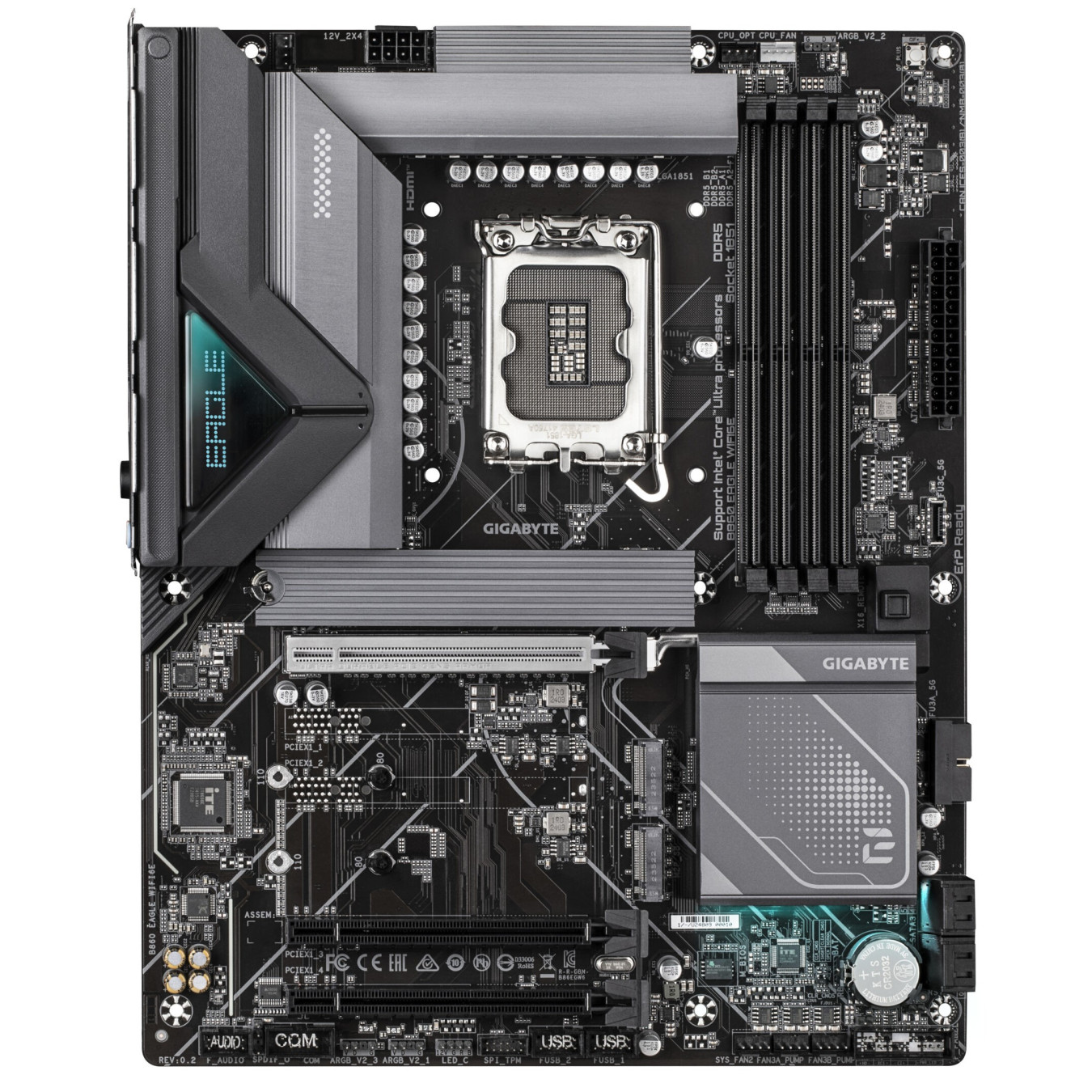 Gigabyte GA-B860 EAGLE WIFI6E - ATX LGA1851 Motherboard, Intel B860, DDR5, 4x DIMM, 256GB Max, WiFi 6E