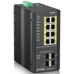 Buy Zyxel RGS200-12P PoE Industrial Switch - RGS200-12P - 12-Port PoE, Rackmount... in Cyprus, Nicosia, Limassol, Larnaka, Pafos