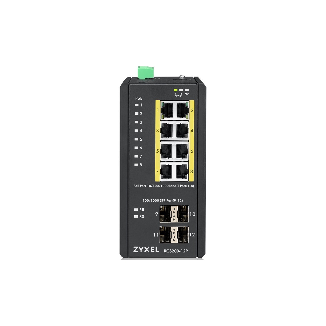Zyxel RGS200-12P PoE Industrial Switch - RGS200-12P - 12-Port PoE, Rackmount Ready — Buy in Cyprus with Fast Delivery