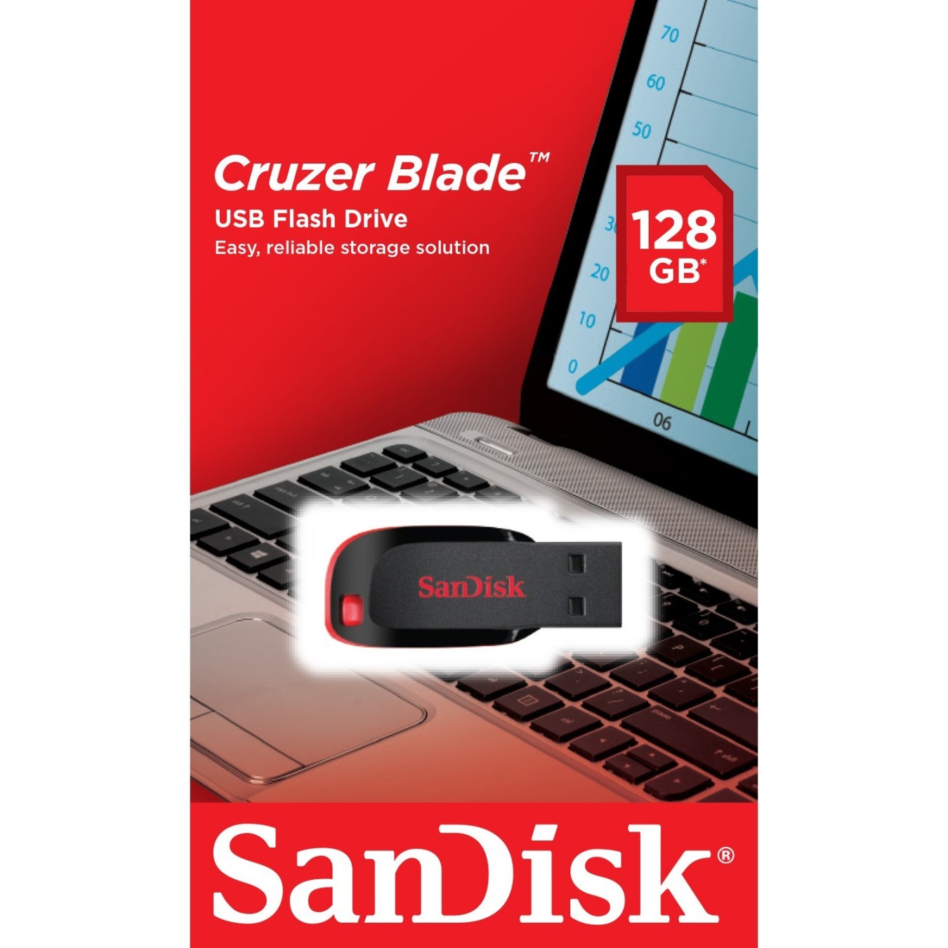 STICK 128GB CRUZER BLADE - USB-A Portable Flash Drive (128GB) — Buy in Cyprus with Fast Delivery