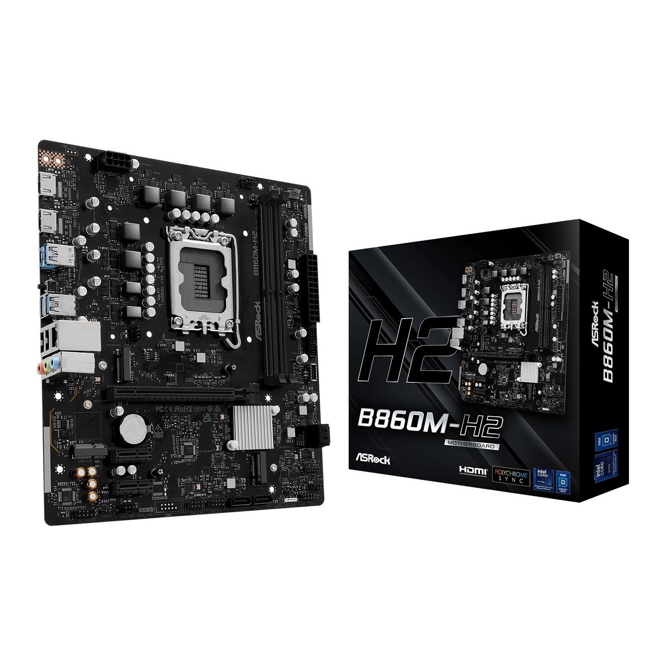 ASROCK B860M-H2 - B860M-H2 - Intel LGA1200 Micro-ATX DDR4 Motherboard — Buy in Cyprus with Fast Delivery