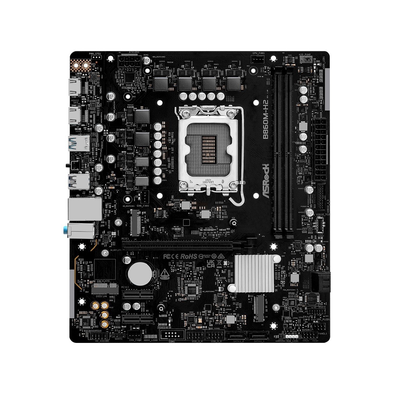 ASROCK B860M-H2 - B860M-H2 - Intel LGA1200 Micro-ATX DDR4 Motherboard — Buy in Cyprus with Fast Delivery