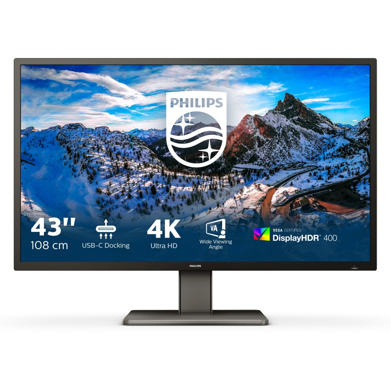Philips 42.5-inch VA Monitor - 439P1 - 3x HDMI, DP, USB-C — Buy in Cyprus with Fast Delivery