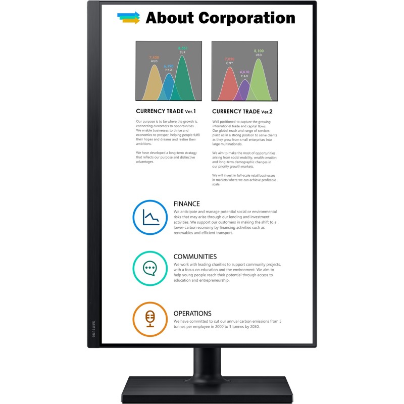 Buy Samsung 24-inch IPS Monitor - F24T450GYU - 1920x1200 WUXGA, 5ms GTG, HDMI, D... in Cyprus, Nicosia, Limassol, Larnaka, Pafos
