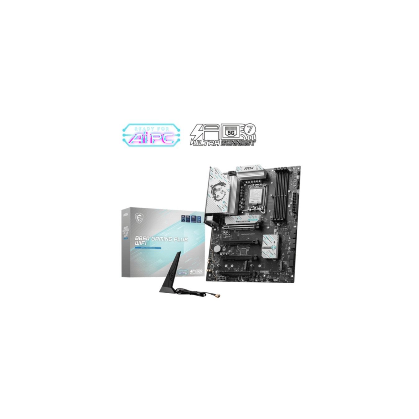 MSI B860 GAMING PLUS WIFI - LGA1851 ATX Motherboard - Intel B860, DDR5 256GB (4x), Wi‑Fi, 5Gb LAN, RGB
