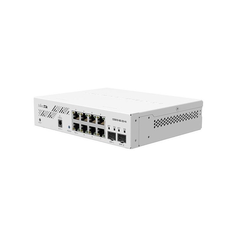 Buy MikroTik Cloud Switch - CSS610-8G-2S+IN RM - 8x1G + 2xSFP+ (10G), PoE, Fanle... in Cyprus, Nicosia, Limassol, Larnaka, Pafos