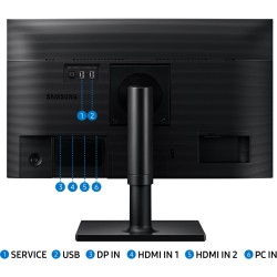 Buy Samsung 24'' FHD IPS Monitor - F24T452FQR - Black, 61cm, 1920x1080, 5ms, 2xH... in Cyprus, Nicosia, Limassol, Larnaka, Pafos