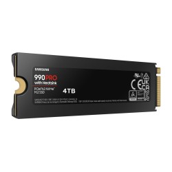 Samsung 990 PRO 4TB M.2 2280 NVMe SSD with Heatsink - PCIe 4.0 x4 7450 MB/s - MZ-V9P4T0CW (Boxed)