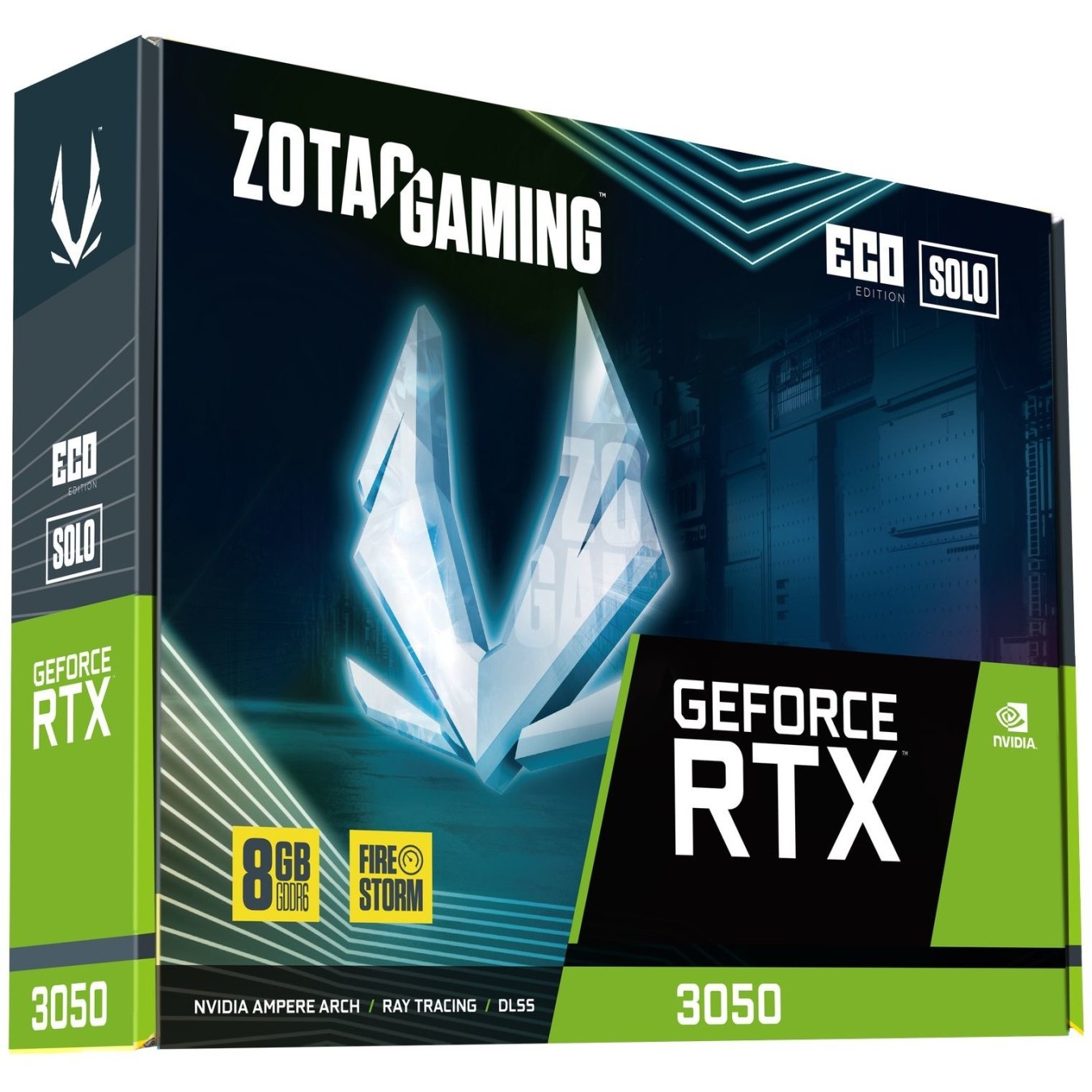 RTX 3050 8GB ZOTAC Gaming ECO Solo - GDDR6, 1 Fan — Buy in Cyprus with Fast Delivery