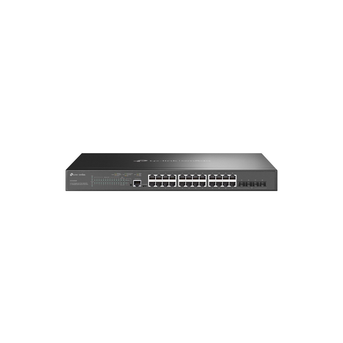 TP-LINK Omada SG3428XMP M RM PoE+ - SG3428XMP - 28-Port Rackmount PoE+ Smart Web-managed Switch