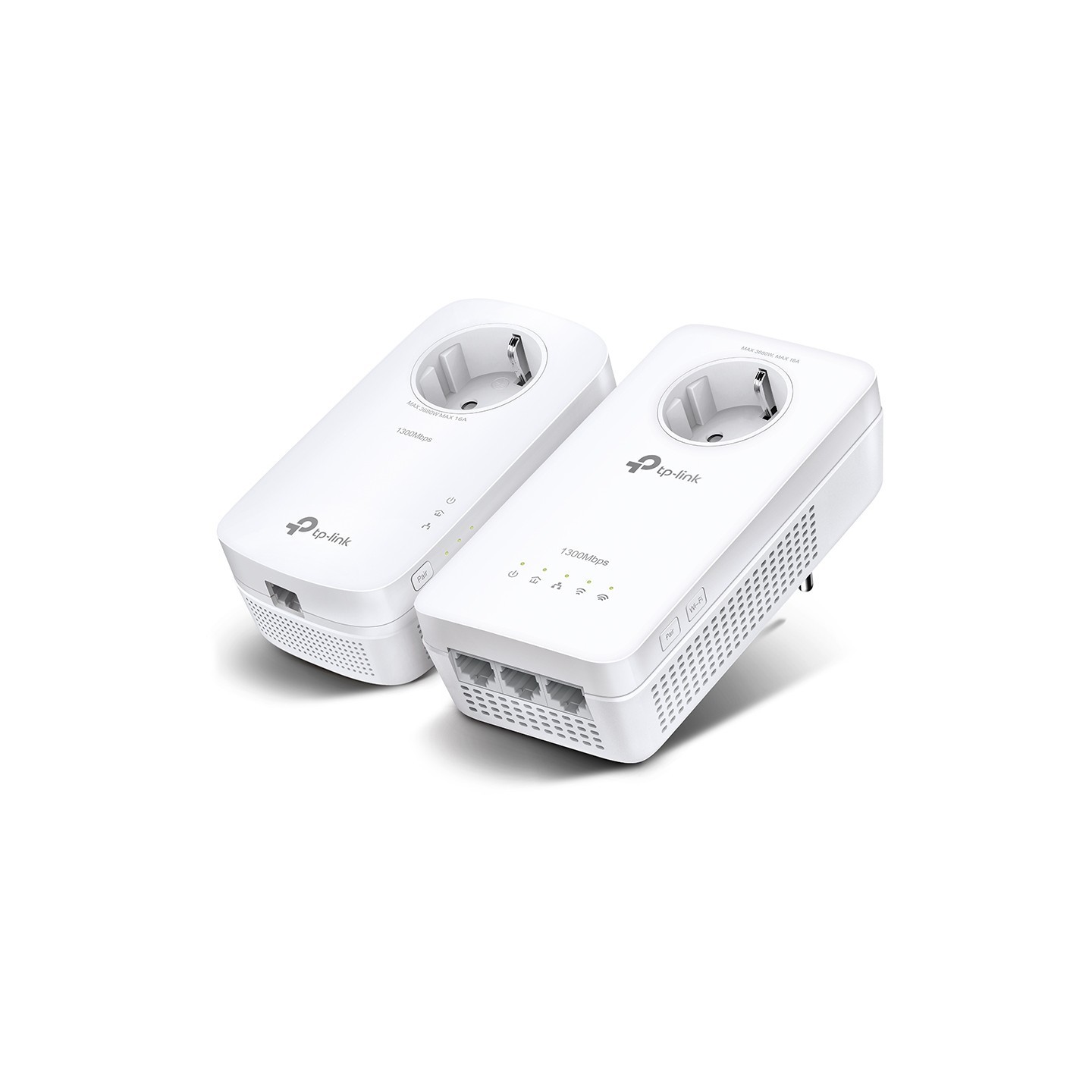 TP-LINK Powerline TL-WPA8631P Kit - AV1300-AC1200 - 1x Gigabit Ethernet, MIMO, AV2, Wi-Fi AC, Passthrough