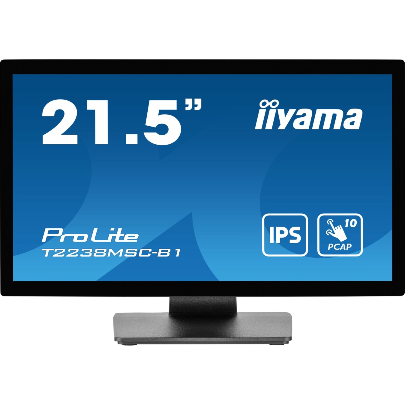 IIYAMA 21.5" Monitor - T2238MSC-B1 - 16:9, M-Touch, HDMI+DP+USB — Buy in Cyprus with Fast Delivery