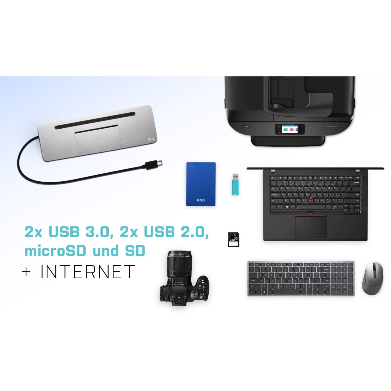 D I-TEC USB-C 3XLCD DOCK W PD85W - USB-C Dock with 85W PD, supports up to 3 displays — Buy in Cyprus with Fast Delivery