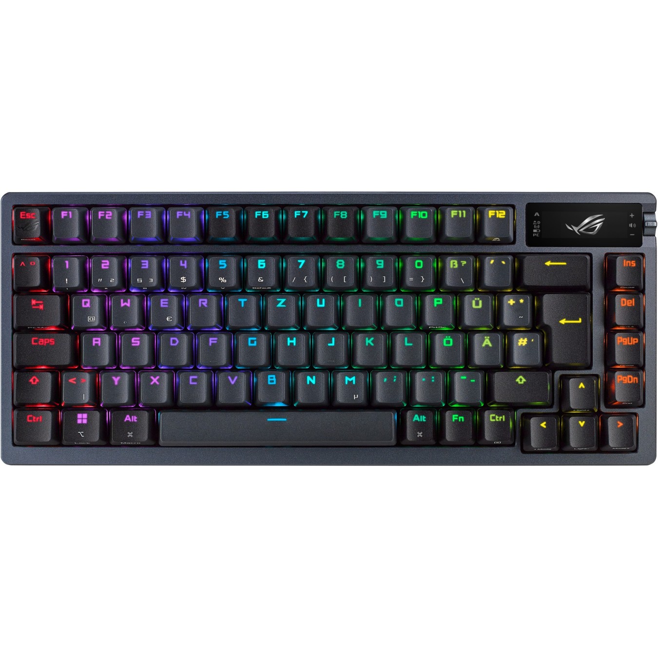 Asus ROG Azoth Gaming Keyboard - Azoth - Per-Key RGB, Tri-Mode Wireless (USB/Bluetooth/2.4G)