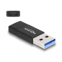 Buy DELOCK USB 3.2 Gen 2 Adapter - USB-A Male to USB-C Female - Black in Cyprus, Nicosia, Limassol, Larnaka, Pafos