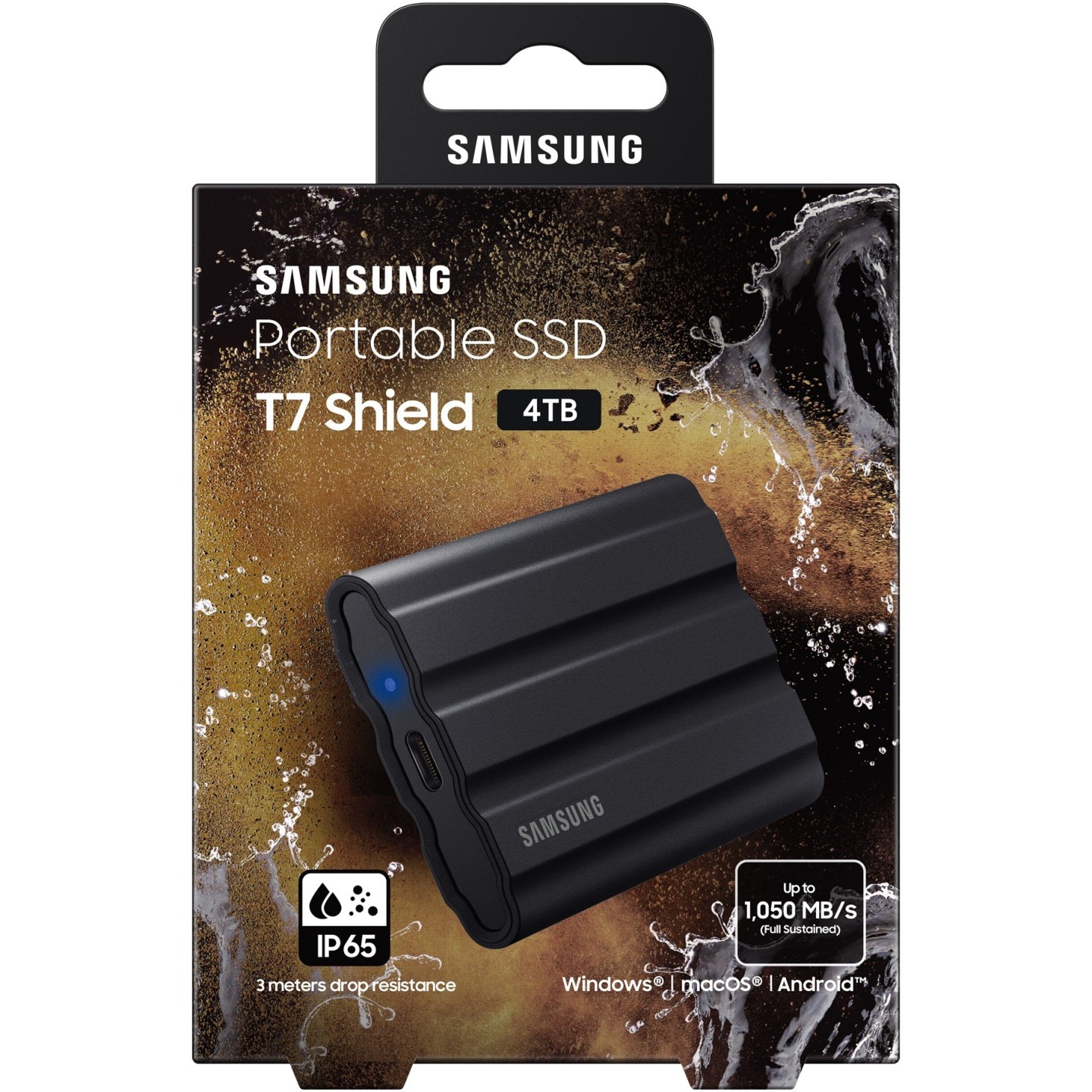 Samsung Portable T7 Shield - T7 Shield - Black, 4TB, USB-C Gen2 — Buy in Cyprus with Fast Delivery