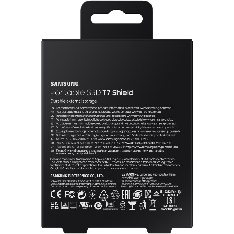 Buy Samsung Portable T7 Shield - T7 Shield - Black, 4TB, USB-C Gen2 in Cyprus, Nicosia, Limassol, Larnaka, Pafos