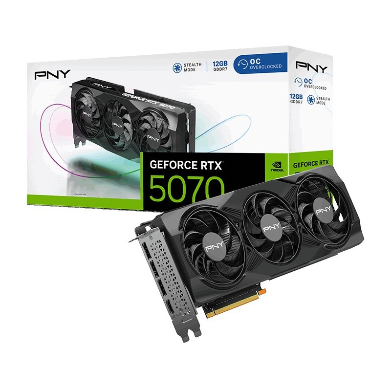 Buy RTX 5070 12GB PNY VERTO OC Triple Fan - RTX 5070 - 12GB GDDR7 OC in Cyprus, Nicosia, Limassol, Larnaka, Pafos