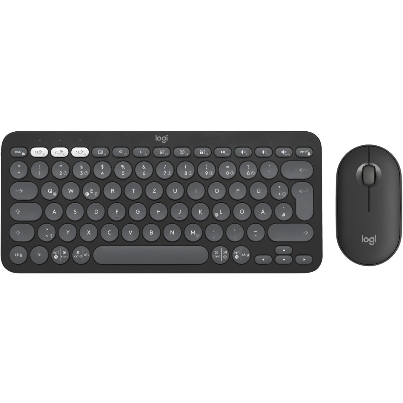 Logitech Pebble 2 Combo - Pebble 2 - Graphite, Tri-Mode Wireless Keyboard — Buy in Cyprus with Fast Delivery