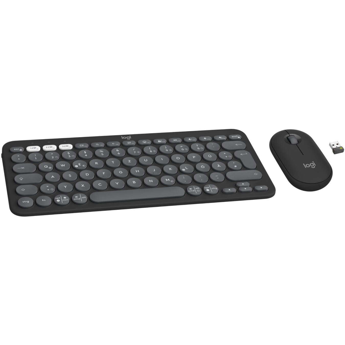Logitech Pebble 2 Combo - Pebble 2 - Graphite, Tri-Mode Wireless Keyboard — Buy in Cyprus with Fast Delivery