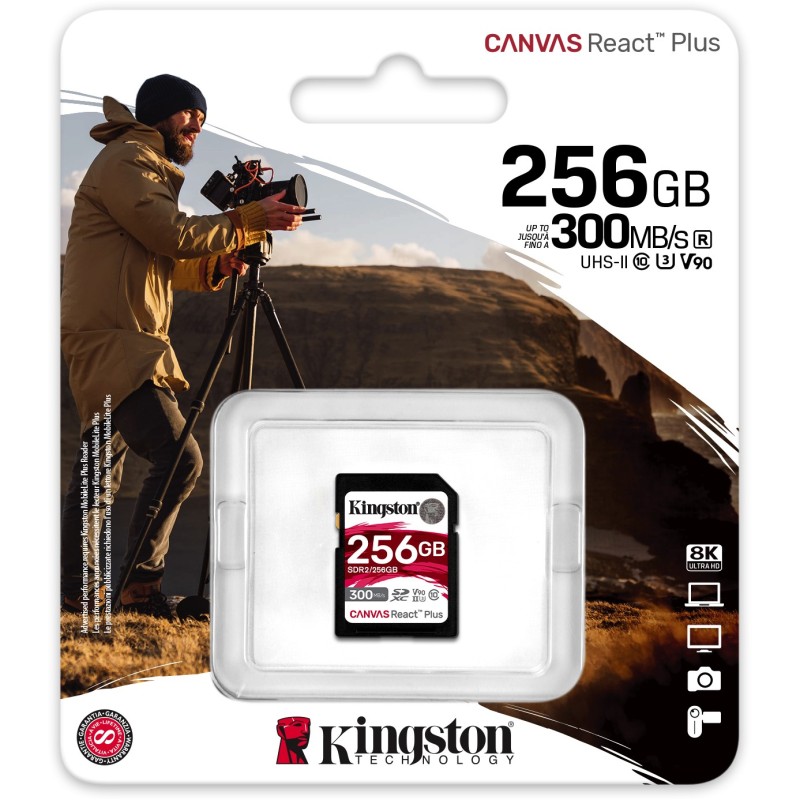 Buy Kingston Canvas React Plus XC microSDXC - Canvas React Plus XC - 256GB, 300 ... in Cyprus, Nicosia, Limassol, Larnaka, Pafos