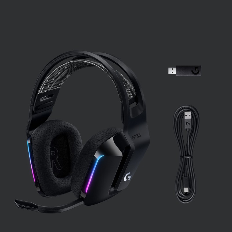 Buy Logitech Gaming Headset Lightspeed - G733 - Black in Cyprus, Nicosia, Limassol, Larnaka, Pafos