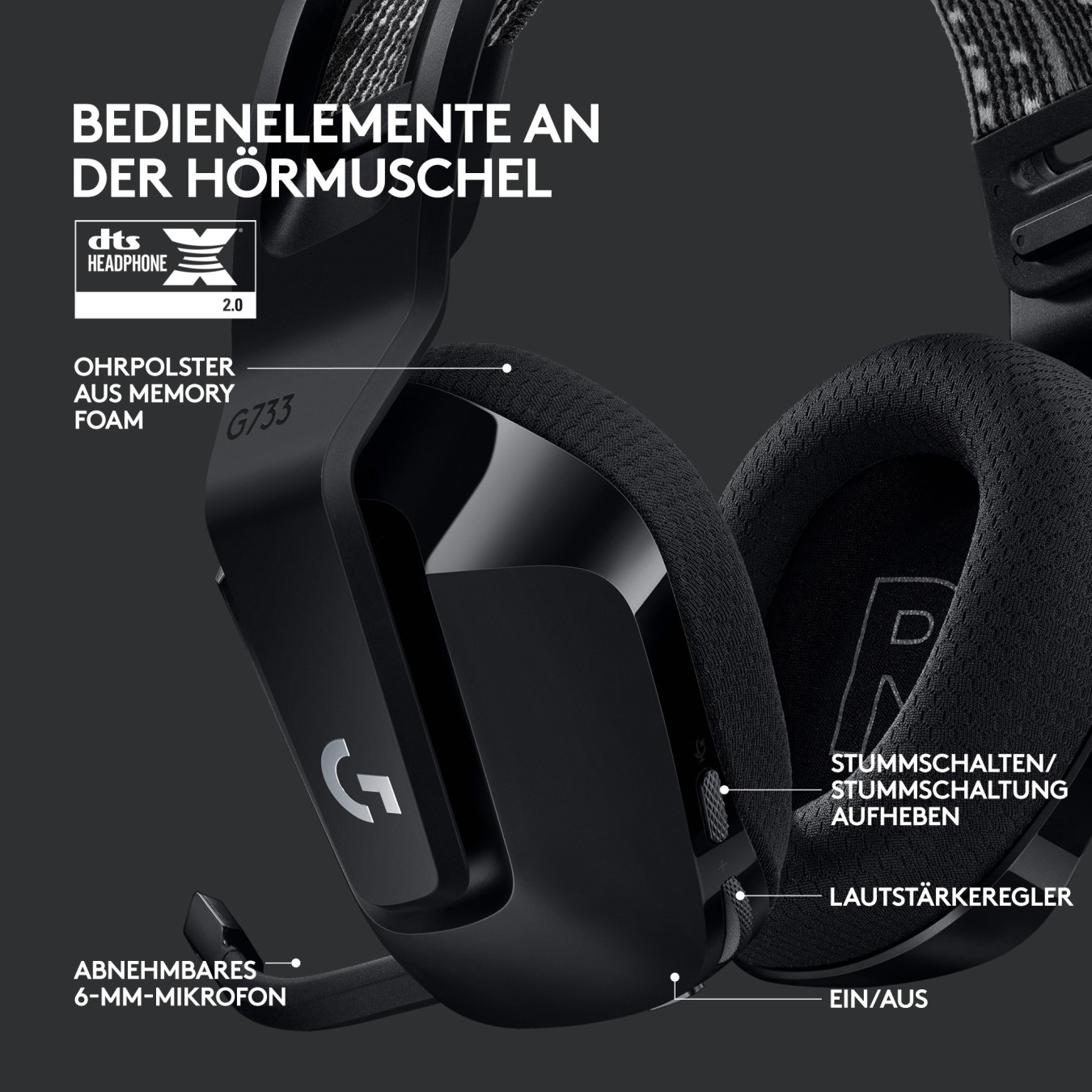 Logitech Gaming Headset Lightspeed - G733 - Black — Buy in Cyprus with Fast Delivery