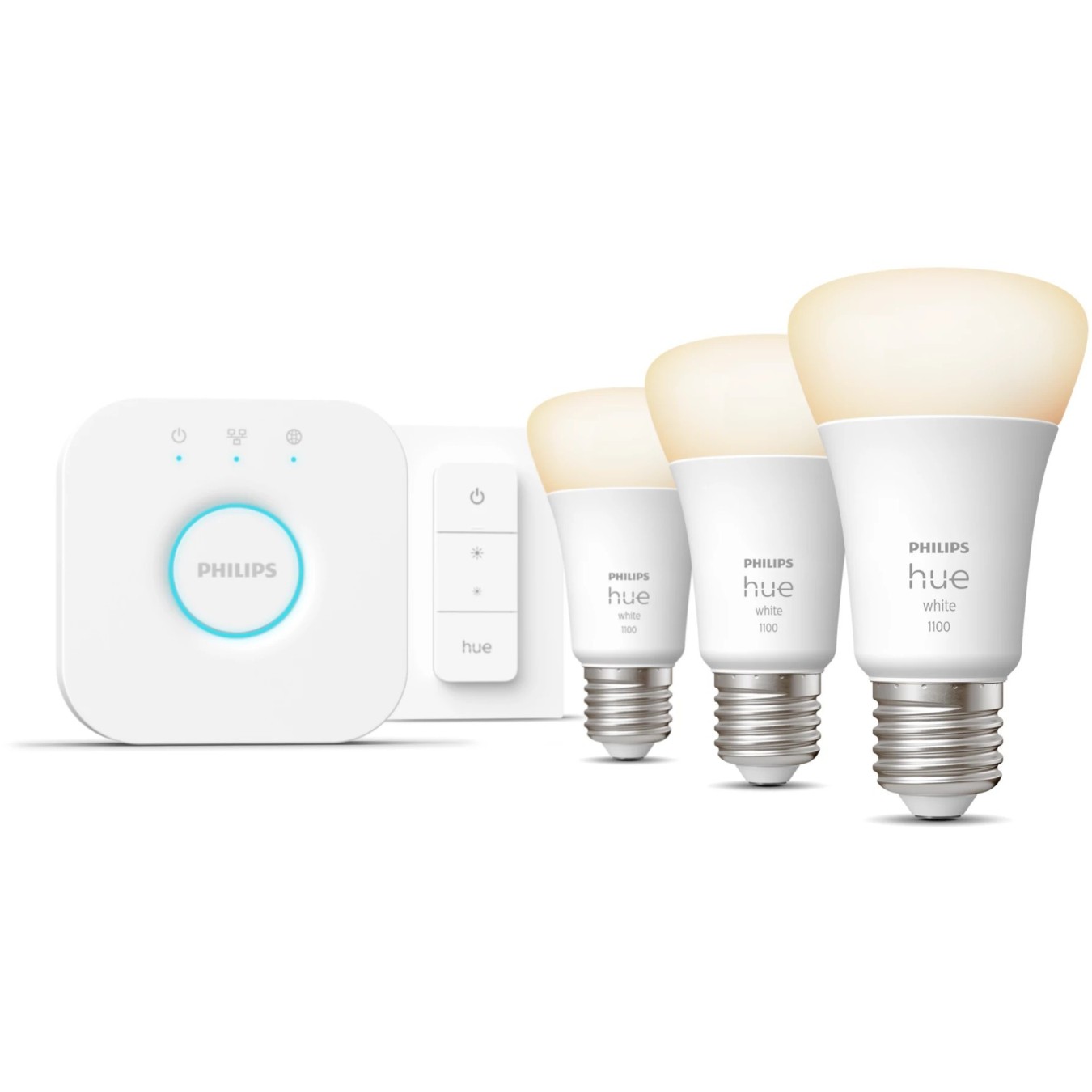 Philips Hue White E27 Starter Set - 3x1050lm, 2700K, Dimmable, Zigbee — Buy in Cyprus with Fast Delivery