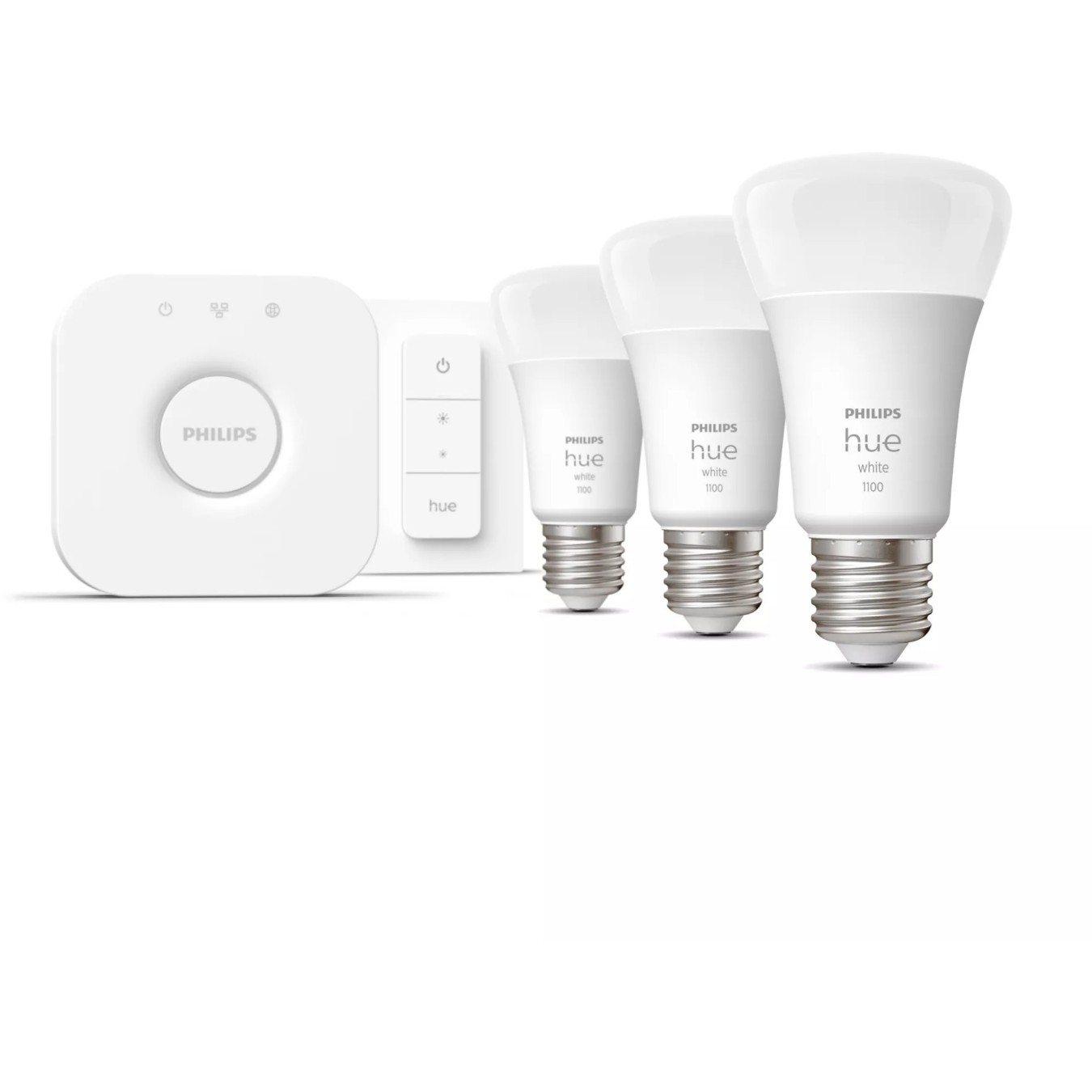 Philips Hue White E27 Starter Set - 3x1050lm, 2700K, Dimmable, Zigbee — Buy in Cyprus with Fast Delivery