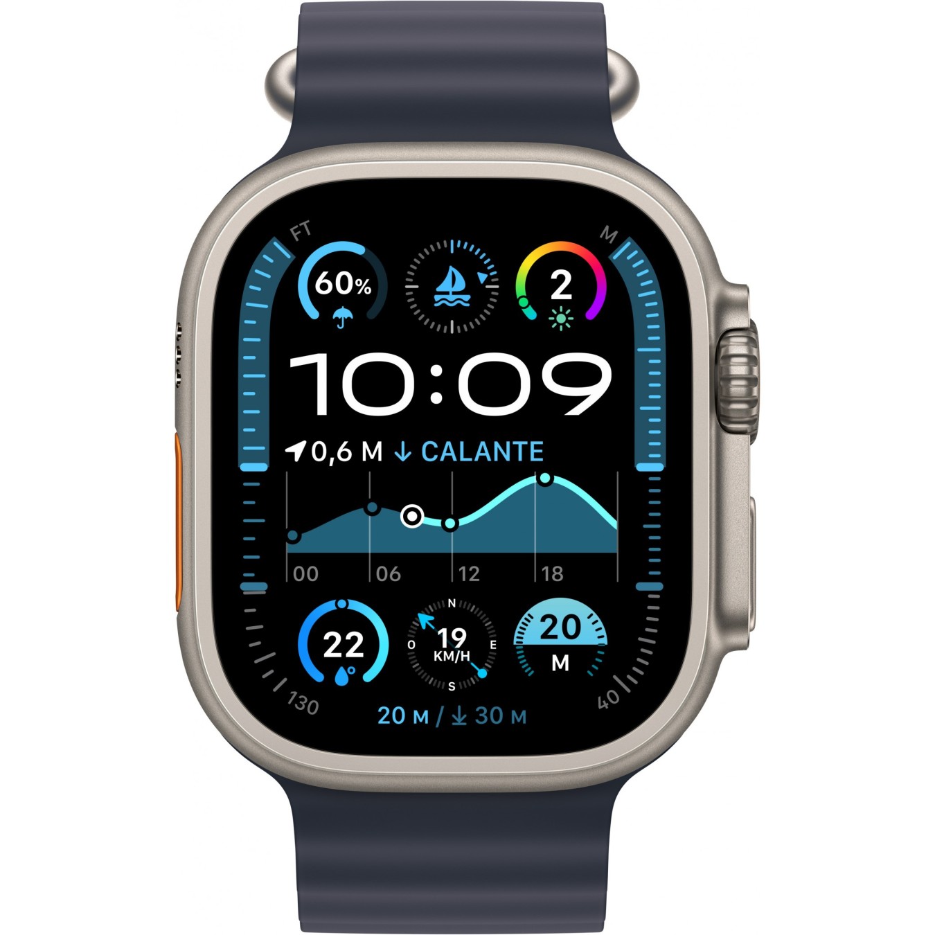 Apple Watch Ultra 2 - 49mm Titanium Case, Navy Ocean Band, GPS + Cellular — Buy in Cyprus with Fast Delivery