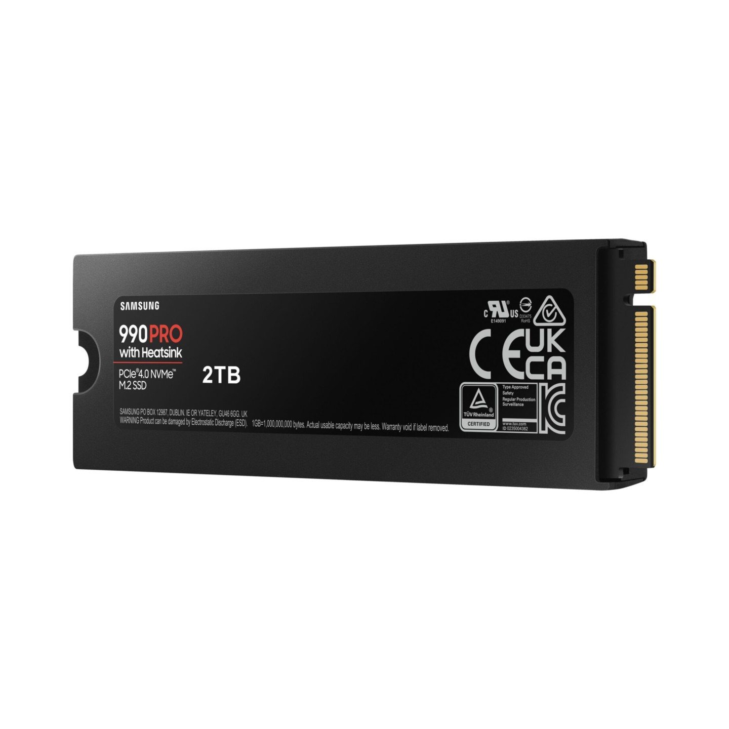 Samsung 990 Pro 2TB M.2 NVMe SSD - MZ-V9P2T0CW - PCIe 4.0 x4 Heatsink 7450/6900 MB/s (Boxed)