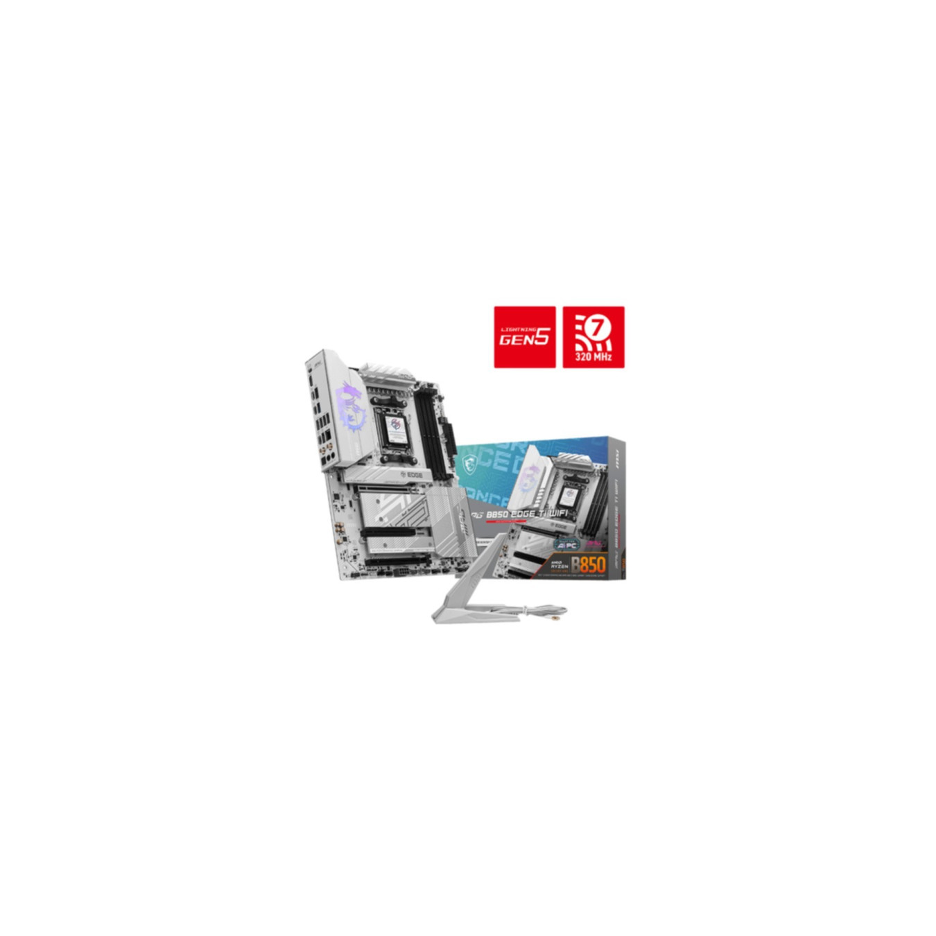 MSI MPG B850 EDGE TI WIFI - AM5 ATX Motherboard - DDR5 256GB, 2.5Gb LAN, Wi-Fi, RGB, 4x M.2 — Buy in Cyprus with Fast Delivery