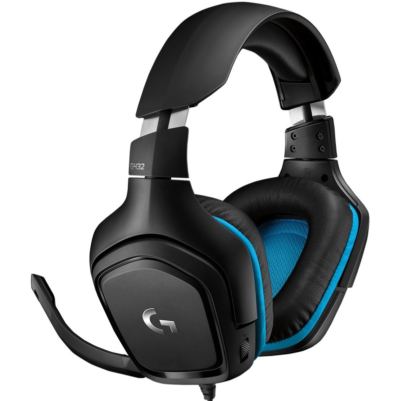 Logitech G432 Gaming Headset - 50mm Drivers DTS 7.1 - 981-000769 (Boxed) — Buy in Cyprus with Fast Delivery