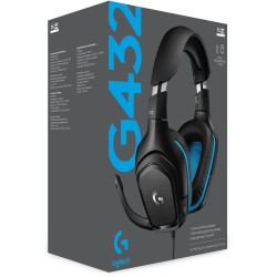 Logitech G432 Gaming Headset - 50mm Drivers DTS 7.1 - 981-000769 (Boxed) — Buy in Cyprus with Fast Delivery