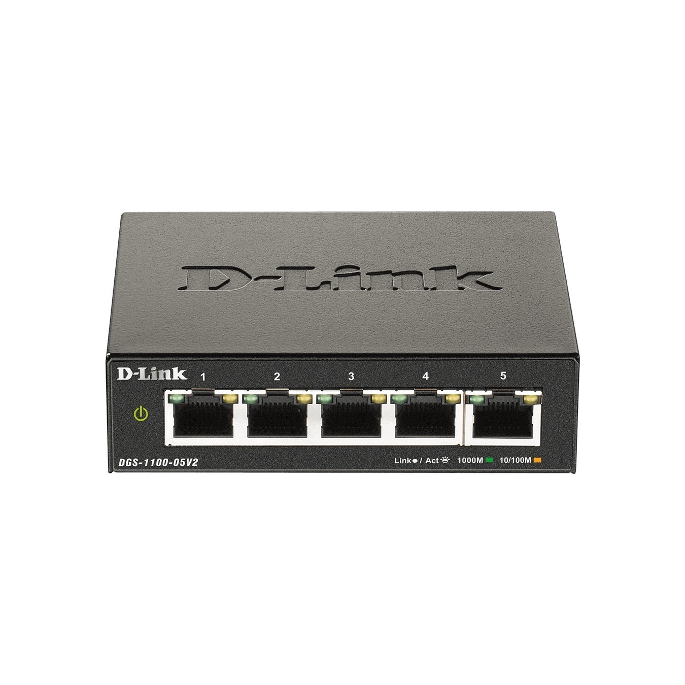 5P D-Link DGS-1100-05V2 M - DGS-1100-05V2 M - 5-Port Gigabit Smart Switch, Fanless, L2 Managed, Desktop