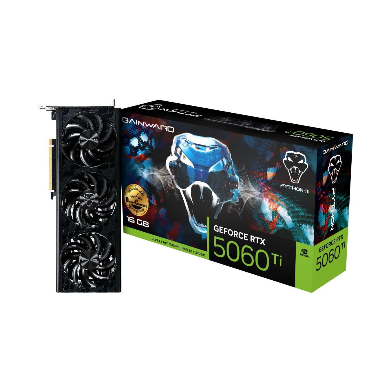 RTX 5060 Ti - 5060 Ti - Gainward Phyton III OC (16GB, GDDR7, 3-Fan OC) — Buy in Cyprus with Fast Delivery