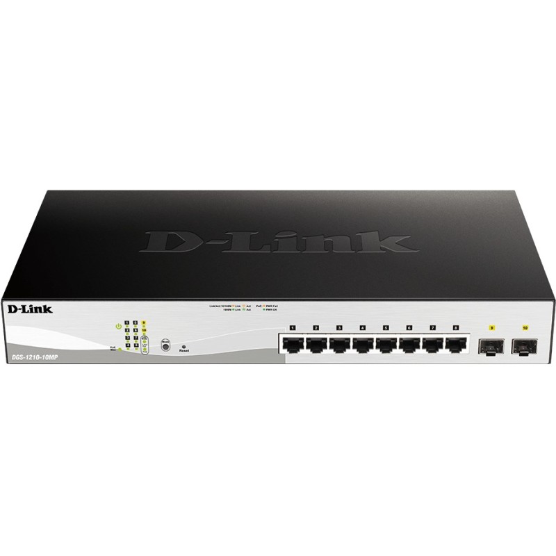 Buy Smart PoE Switch - DGS-1210-10MP - 8P+2P, 2xSFP, 130W, Rack-mount, Gigabit in Cyprus, Nicosia, Limassol, Larnaka, Pafos