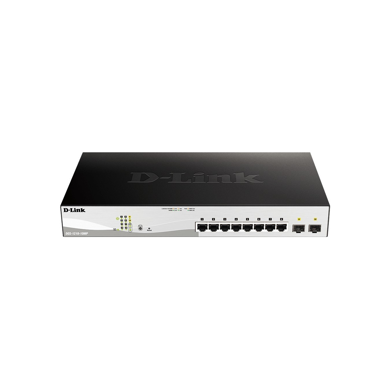 Smart PoE Switch - DGS-1210-10MP - 8P+2P, 2xSFP, 130W, Rack-mount, Gigabit — Buy in Cyprus with Fast Delivery
